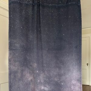 Set of 2 soft, wrinkle-free blackout curtain panels, night sky, 50” x 84”